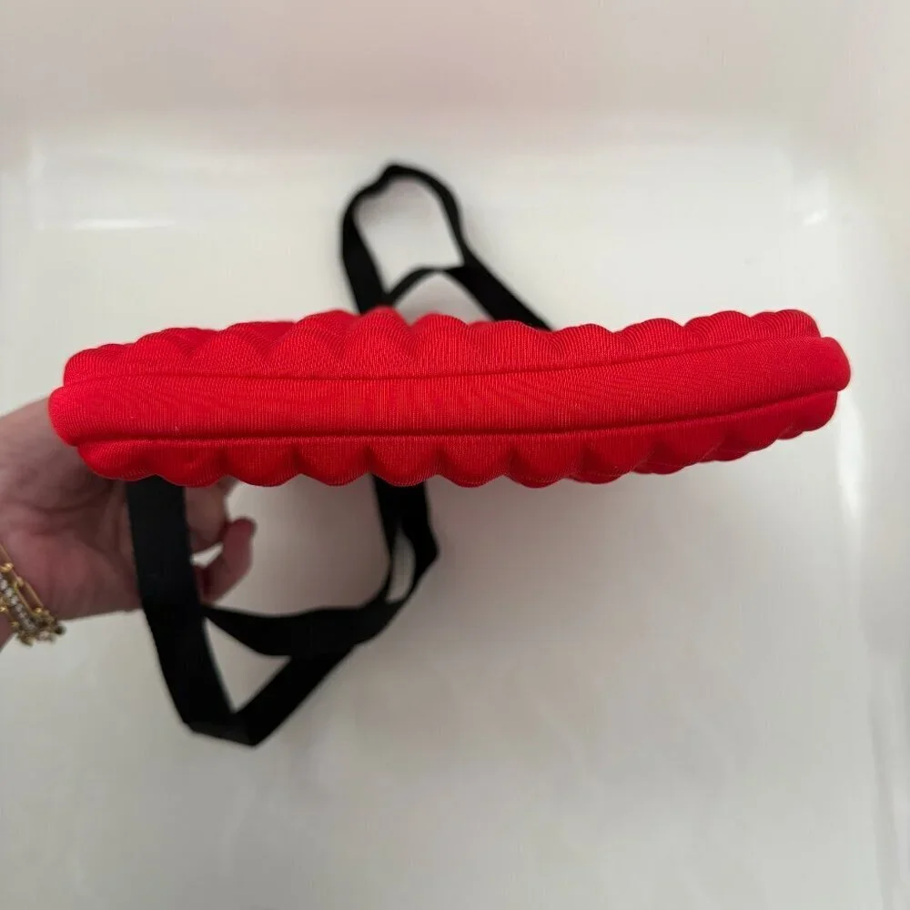 REBECCA MINKOFF Red Neoprene Pyramid Stud iPad Tablet Case Bag